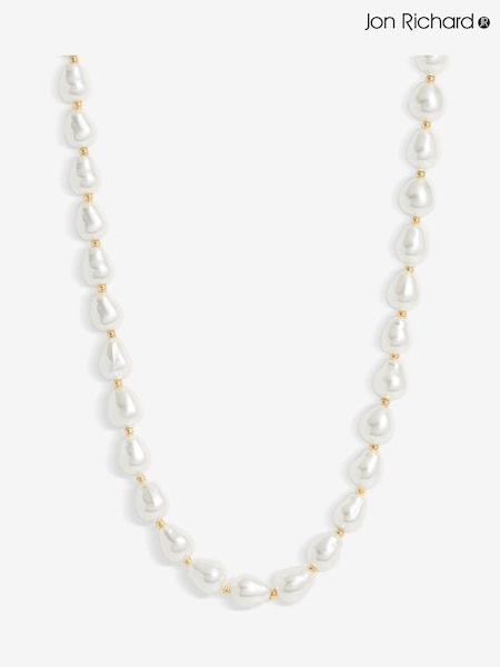 Jon Richard Gold Tone Semi Precious Pearl Bead Necklace (F51335) | £28