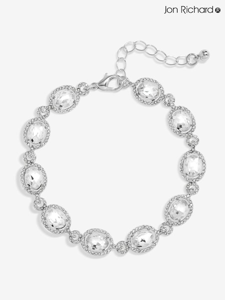 Jon Richard Silver Tone Crystal Halo Bracelet (F51360) | £25