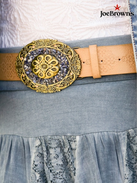 Joe Browns Brown Intricate Embossed Belt (F51703) | £50