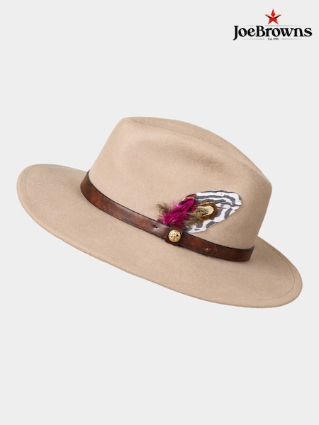 Joe Browns Natural Premium Wool Fedora Hat (F51723) | £50
