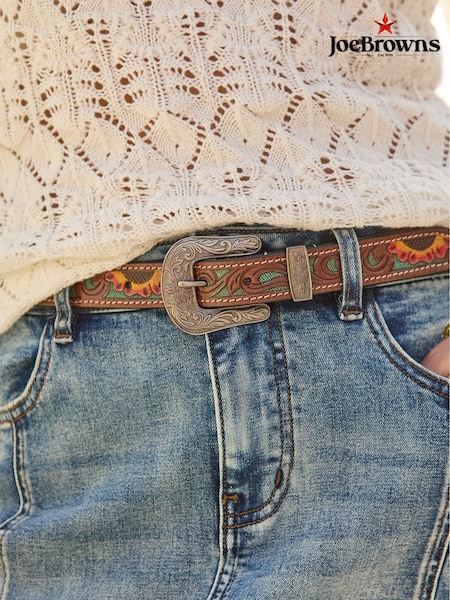 Joe Browns Brown Laser Detail Western Belt (F51739) | £45