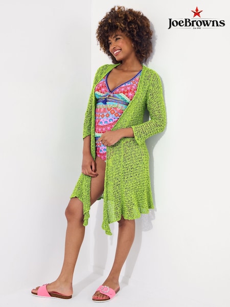 Joe Browns Green Lightweight Popcorn Knit Longline Cardigan (F51791) | £45