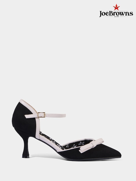 Joe Browns Black Bow Detail Monochrome Slingback Heels (F51794) | £55