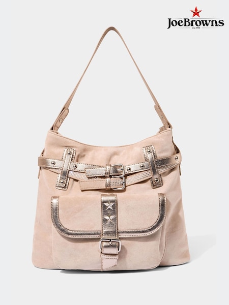 Joe Browns Natural Star Studded Buckle Slouch Bag (F51840) | £55