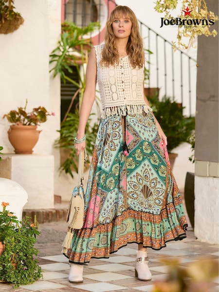 Joe Browns Green Patchwork Midi Skirt (F51870) | £65