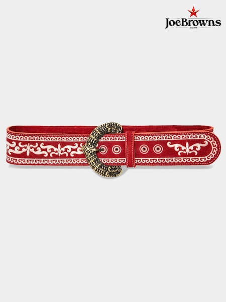 Joe Browns Red Western Embroidery Belt (F51912) | £50