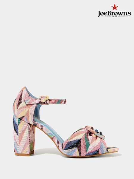 Joe Browns Pink Jacquard Chunky Block Heels (F51958) | £55