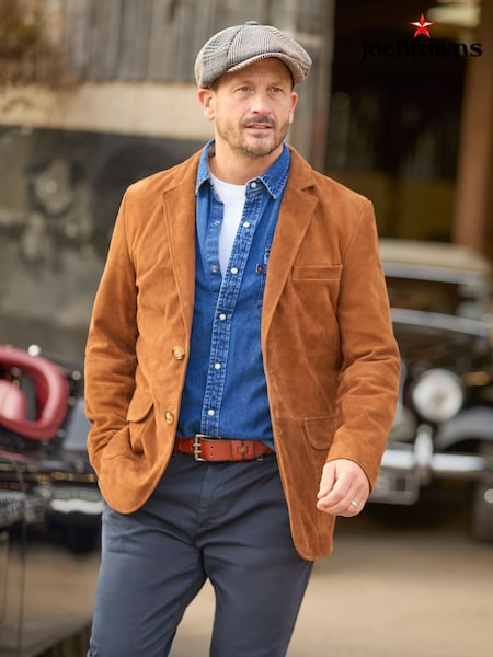 Joe Browns Brown Soft Suede Blazer Jacket (F51984) | £238