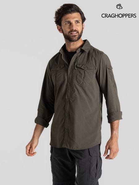 Craghoppers Green Nosi Life Adventure III Long Sleeve Shirt (F52111) | £90