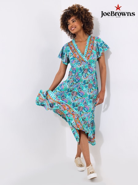 Joe Browns Blue Petite Boho Border Print Maxi Dress (F52157) | £65