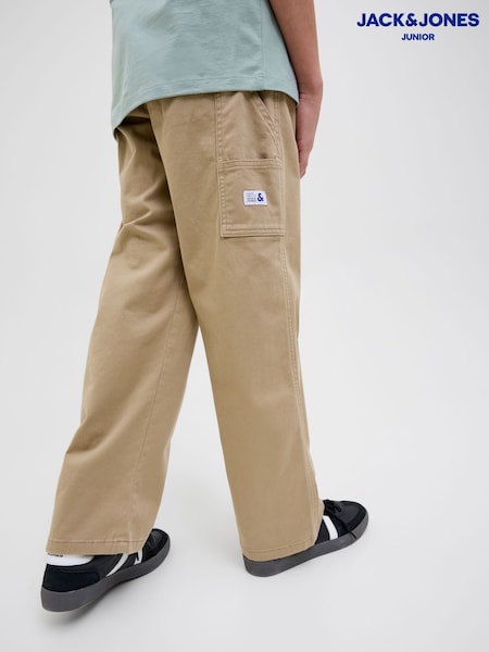 JACK & JONES JUNIOR Relaxed Fit Carpenter Brown Trousers (F52324) | £30