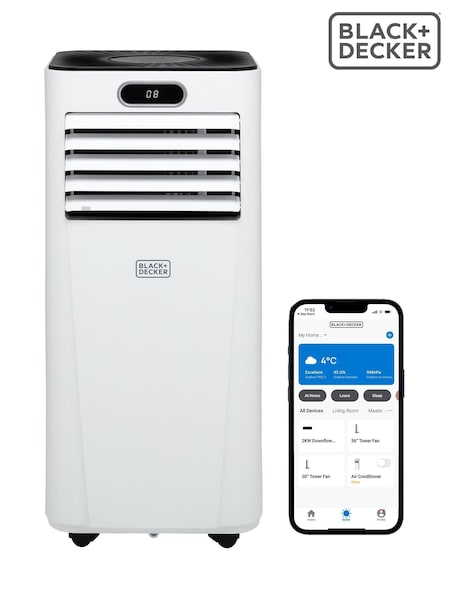 Black & Decker White 9000 BTU 3-in-1 Smart Air Conditioner (F52325) | £350