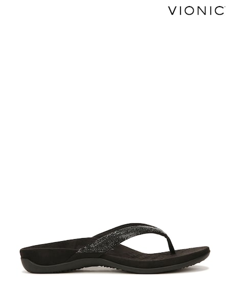 Vionic Wide Fit Dillon Shine Arch Support Toe Post Sandals (F52488) | £85