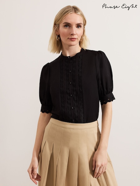 Phase Eight Black Ottilie Blouse (F52557) | £89