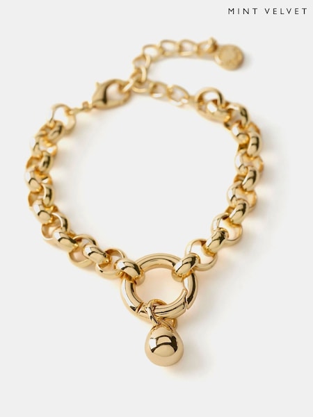 Mint Velvet Gold Tone Twisted Link Bracelet (F52575) | £25