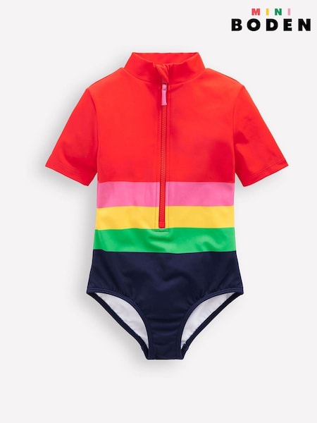 Boden Red Short Sleeved Swimsuit (F52716) | £23 - £27