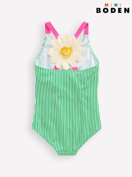 Boden Green Brodie Appliqué Back Swimsuit (F52861) | £25 - £29