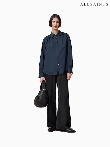 AllSaints Blue Aggie Shirt (F52943) | £159