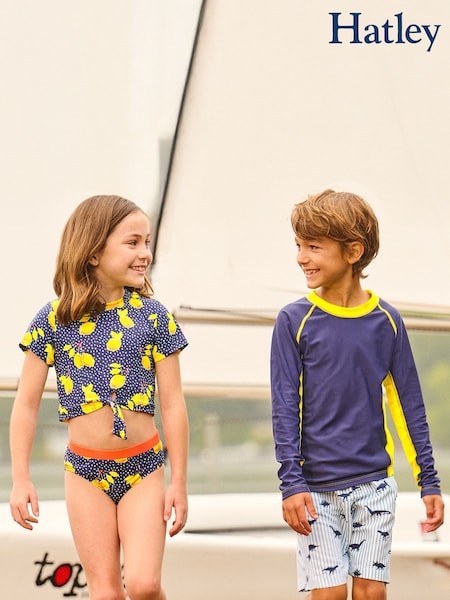 Hatley Blue Fresh Lemons Short Sleeve Tankini Set (F52979) | £25