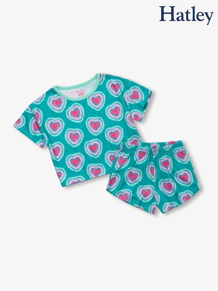 Hatley Green Glowing Hearts Short Sleep Set (F53003) | £24