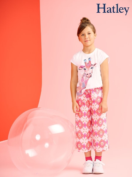 Hatley Painted Sunburst Wide Leg White Culottes (F53005) | £34