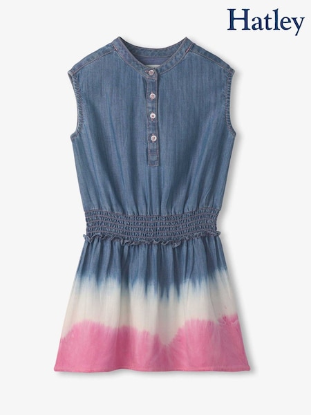 Hatley Blue Sunset Dip Dye Smocked Waist Dress (F53012) | £48