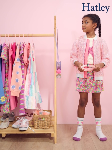 Hatley Pink Pearl Mermaid Sequins Bomber Jacket (F53023) | £58