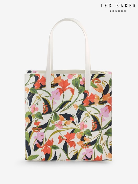 Ted Baker Cream Flowela Floral Printed Medium Icon Bag (F53127) | £50
