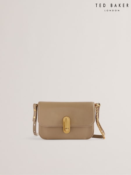 Ted Baker Brown Kkaysa Polished Small Leather Cross-Body Bag (F53129) | £149