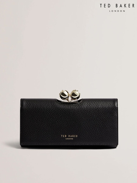 Ted Baker Black Large Roosali Rose Detail Leather Bobble Purse (F53163) | £90