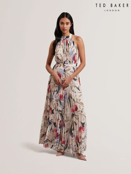Ted Baker Pink Curcloa Pleated Wide Leg Jumpsuit (F53209) | £259