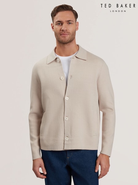 Ted Baker Cream Thimon-Herringbone Button Through Jacket (F53258) | £139