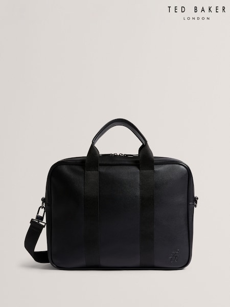 Ted Baker Black Tatumm PU Script Document Holder Bag (F53277) | £119