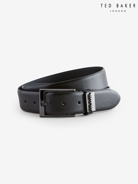 Ted Baker Black Dawsons Textured Leather Belt (F53305) | £50