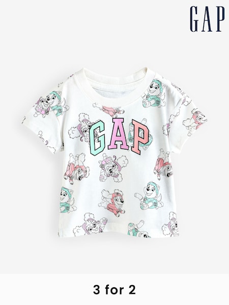 Gap White Paw Patrol Graphic T-Shirt (6mths-5yrs) (F53321) | £16