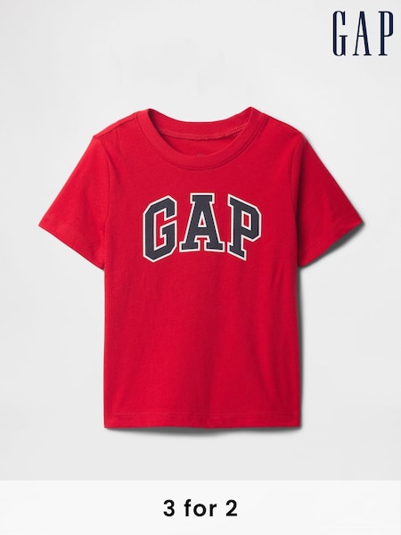 Gap Red Logo Short Sleeve Crew Neck T-Shirt (Newborn-5yrs) (F53474) | £10