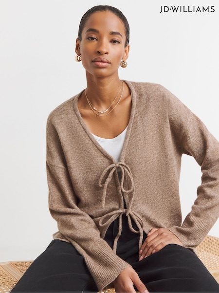 JD Williams Natural Tie Front Cardigan (F53516) | £26