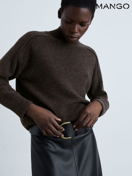 Mango Grey Soft Touch Jumper With Seam Detail (F53725) | £36