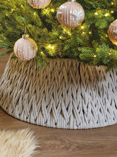 Decoris Grey Woven Christmas Tree Skirt (F53750) | £42