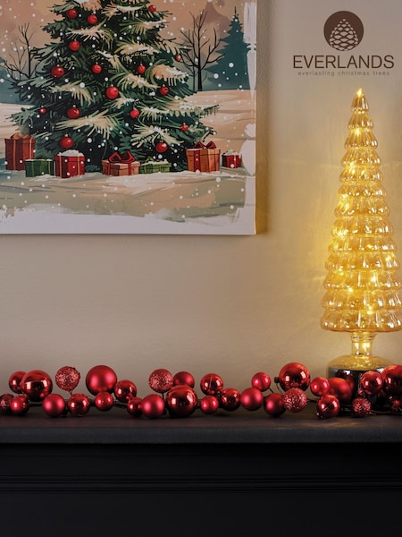Decoris Red Shatterproof 180cm Christmas Bauble Garland (F53792) | £18