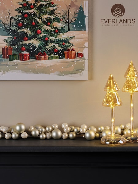 Decoris Pearl White Shatterproof 180cm Christmas Bauble Garland (F53793) | £18