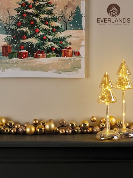 Decoris Gold Tone Shatterproof 180cm Christmas Bauble Garland (F53794) | £18