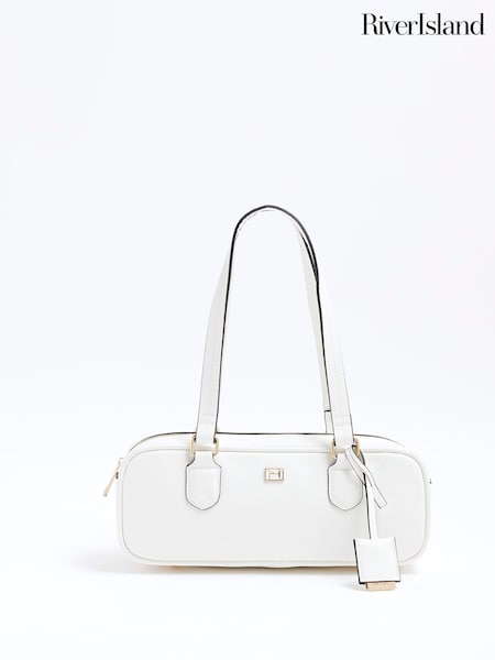 River Island White East West Bowler Bag (F53879) | £28