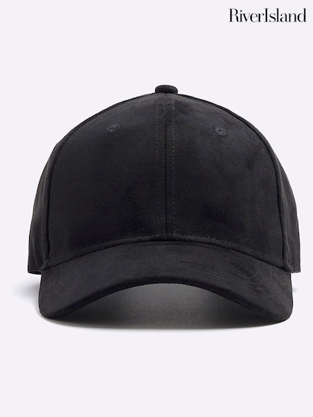 River Island Black Suedette 100% Cotton Cap (F54018) | £15