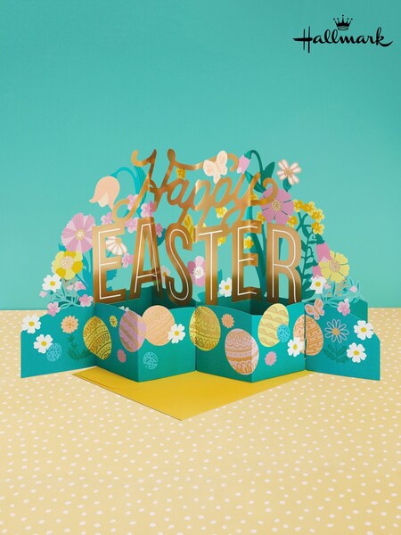 Hallmark Green Paper Wonder 3D Egg and Florals Banner Easter Card (F54057) | £8.50