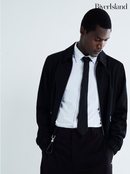 River Island Black Smart Shacket (F54060) | £55