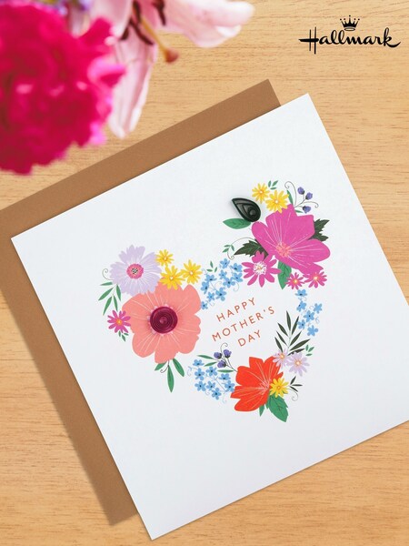 Hallmark Quilled Floral Heart Mother's Day Card (F54088) | £4