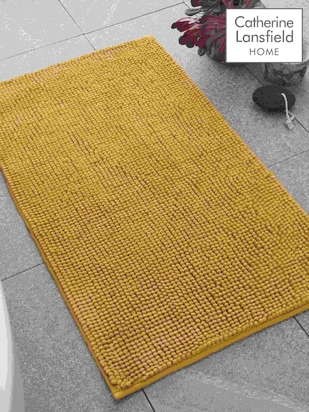 Catherine Lansfield Ochre Bobble Bath Mat (F54175) | £10