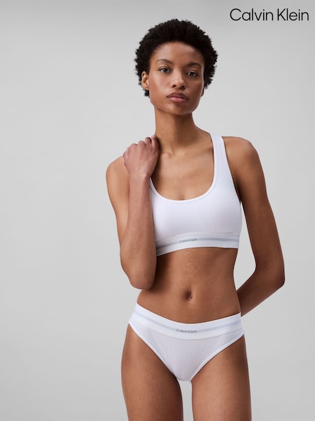 Calvin Klein White Rib Full Briefs (F54252) | £22