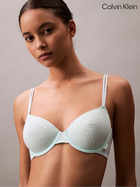 Calvin Klein Green Sheer Marquisette Lightly Lined Demi Bra (F54270) | £48